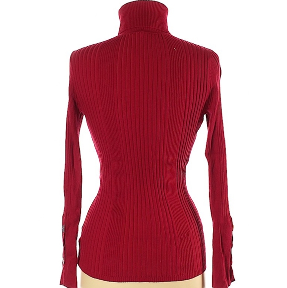 🚨SOLD🚨 Anthropologie red turtle neck sweater - Picture 2 of 3